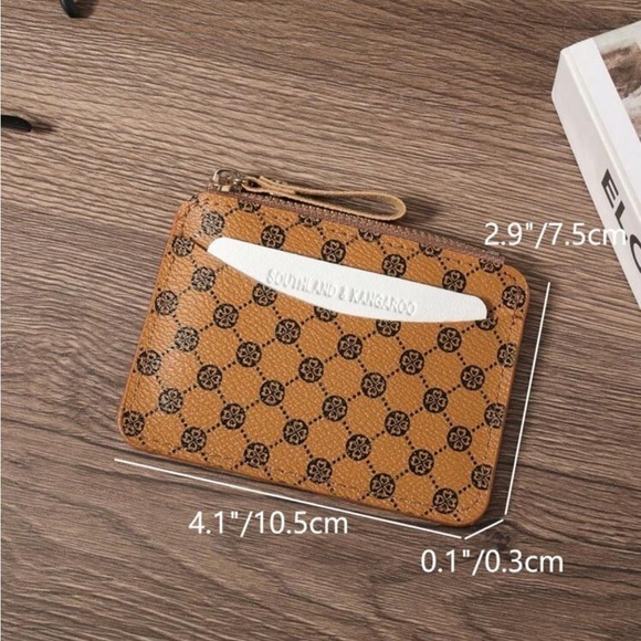 ⚠️Clearance Brown Patterned Small & Slim Cardholder / Wallet - Picture 7 of 7